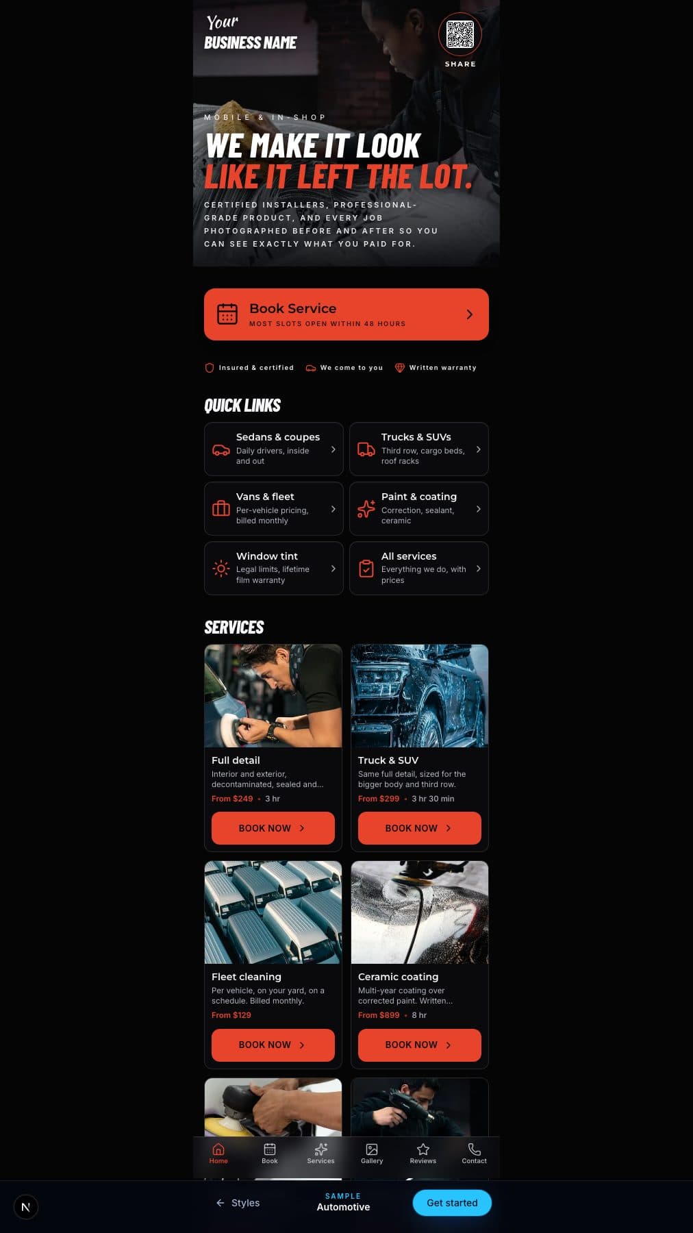 The Automotive layout